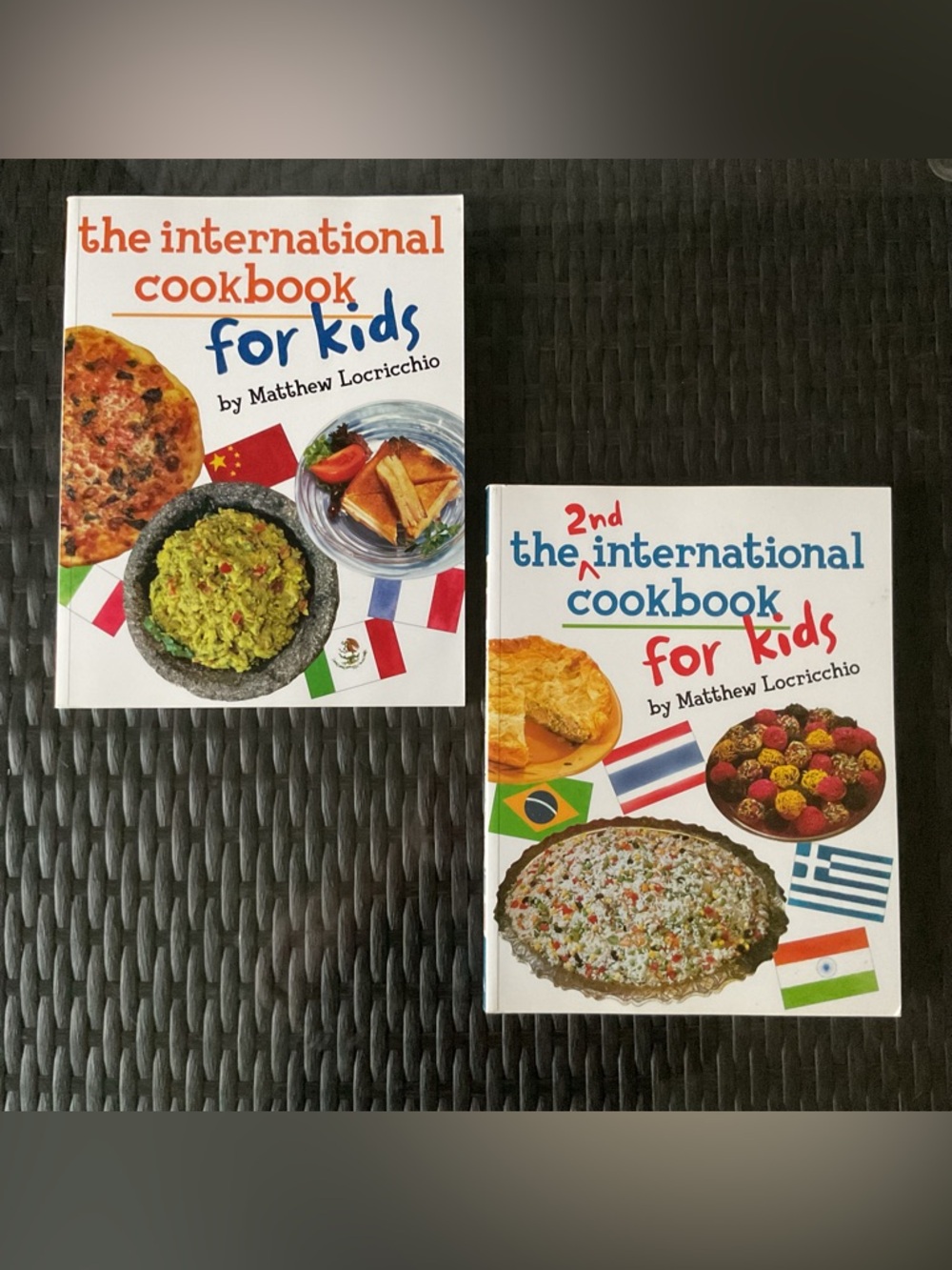 Book Lot x2 1st & 2nd International Cookbook for Kids  Matthew Locricchio Food